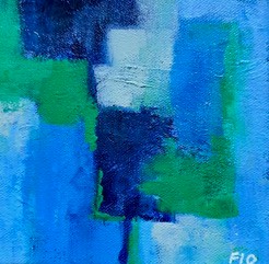 Tranquil One, an acrylic abstract painting by Cathy Fiorelli